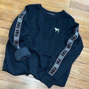 Victorias Secret PINK Rainbow Dark Grey Legging Crew Sweatshirt